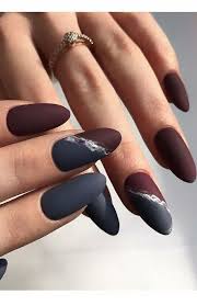 Acrylic Black And Gray Nails Grey Vs Burgundy Nails Burgundy Nails Grey Acrylic Nails Fashion Nails