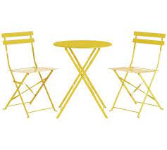 Winning folding tables chairs kitchen dining room furniture the via anatb.com. Buy Habitat Parc Yellow Bistro Set At Argos Co Uk Visit Argos Co Uk To Shop Online For Ga Garden Table And Chairs Folding Garden Table Garden Furniture Design