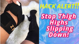 Search camping supply stores or even athletic shops for socks that will take up room inside the boots and keep them from slouching down. How To Keep Thigh High Over The Knee Boots Up Youtube
