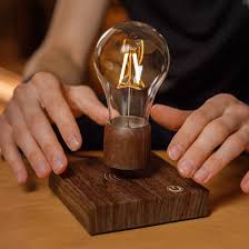 A floating, lit light bulb! Volta Levitating Light Bulb Floately