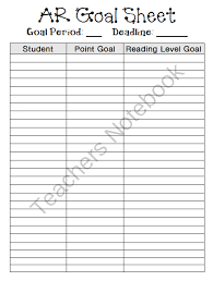 Ar Goal Chart Accelerated Reader Teaching Reading