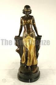 Art deco statues and sculptures. Huge Egyptian Belly Dancer Statue Sculpture Rare Art Cultures Ethnicities Egyptian