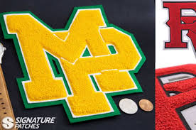 Express indirectly by an image, form, or model; Chenille Patches Signature Patches