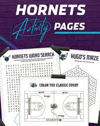 It belongs to basketball category and national basketball association sub category. Charlotte Hornets In Case Your Video Games Are Getting Dull We Ve Got Some Hornets Activity Pages To Help You Switch Things Up Comment With A Photo Of Your Completed Pages For