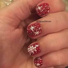 red and white snowflakes nail art gallery