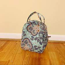This stainless steel find has lilac flowers on top that match the handle's grip. Vera Bradley Bags Vera Bradley Lunch Bag Fan Flowers Pattern Poshmark