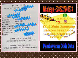 Bukti Pembayaran Klien Kepada Olah Data Semarang Wa 085227746673 Melayani Jasa Olah Data Software Spss Eviews Amos Lisrel Smartpls Memoar Tanda Statistika