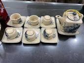 Bat Trang Pottery Ceramic Tea Set Faux Antique Glaze Vietnamese ...