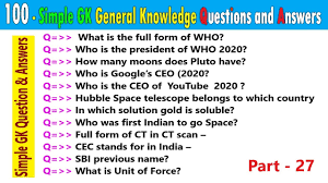 We at ahaslides have compiled the most comprehensive list of general knowledge quiz questions (and answers) on the internet, just for you. 100 Easy India Gk Questions And Answers For Upcoming Exams In English Easy Gk Questions Part 27 Youtube