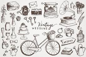 Vintage Wedding Clipart Hand Drawn Clip Art Vintage Elements Hipster Wedding Diy Wedding Invitations Instant Download Scrapbook Clipart Zeichnen Hipster