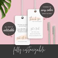 Thank you for your purchase. Swing Tags Thank You Hang Tag Template Editable And Printable Corjl
