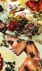 wp flower woman 4 standard beautiful posters art beautiful art