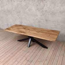Metal dining table legs ukrainian girls photo. Garnet Live Edge Oak Table Diamond Legs By Cosy Wood Notonthehighstreet Com