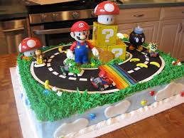 A mario kart themed birthday cake is more popular with kids, however the game is enjoyed by players of all ages. Super Mario Cake Mario Birthday Cake Mario Kart Cake Mario Cake