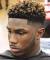 Fade Black Men Dyed Hair Blonde