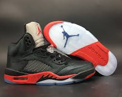 Jordan aj 1 mid boys' toddler • black/chili red/white $50.00. Grey And Red Jordan 5 Off 50 Www Usushimd Com