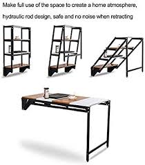 Qjjml Wall Mounted Dining Table Multi Function Folding Table Deformable Multi Layer Bookshelf In 2020 Wall Mounted Dining Table Wall Mounted Table Wall Dining Table