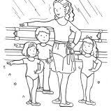 Let your imagination soar and color this ballet dancing class coloring page with the colors of your choice. Practicing Ballet Coloring Pages Coloring Sky