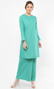High to low sort by name: Kurung Pahang Qirana In Mint Green Fashionvalet