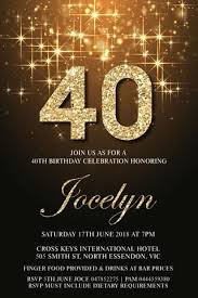 Birthday Party Invitation Card Design Online Bedazzeled 40 Glitter Numbers 40th Birthday Party Invitation 60th Birthday Invitations 40th Birthday Party Invites 40th Birthday Invitations