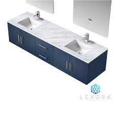 Check out our extensive range of bathroom sink vanity units and bathroom vanity units. Lexora Geneva 80 Inch Color Navy Blue Floating Double Bathroom Vanity