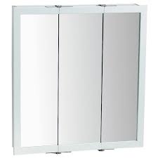 Install the cabinet and then apply the doors. Surface Mount Tri View Medicine Cabinet 24 X 24 White