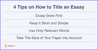 This contains the same information as a title page, but the information is formatted differently. How To Title An Essay Tips And Examples Essaypro