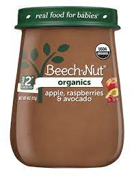 Beech Nut Organics Apple Raspberries Avocado Baby Food