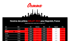 Nombre de trajets par jour. Horaires Des 5 Prieres Musulmanes Obligatoires