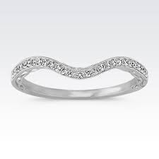 Filigree Diamond Contour Wedding Band Contour Wedding Band Diamond Engagement Rings Vintage Diamond Wedding Bands