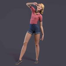 Download Free 3d Model Lou Rig Model Character Rigging 3d Model Character