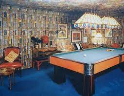 Elvis S Pool Room Vintage Postcard Graceland Mephis Etsy Retro Games Room Game Room Decor Glass Light Fixtures