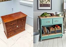 turn a pine dresser into a kitchen island