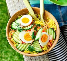 Curried Rice Egg Salad Recipe In 2020 Bbc Good Food Recipes Vegan Katsu Curry Curry Rice