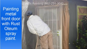 Learn how to paint a door with this instructional step by step guide from bunnings warehouse. Painting Metal Front Door With Rust Oleum Spray Paint Youtube