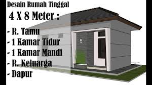 Meski begitu, hanya untuk memilih versi dan tata letak rumah anda sesuai selera akan sulit. Desain Rumah Tinggal Minimalis Sederhana 4 X 8 Meter Youtube