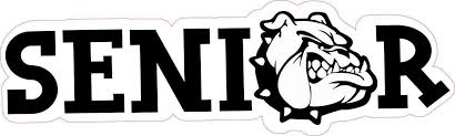 Black And White Bulldog Logo 10in X 3in Bulldog Senior Sticker Stickertalk Bulldog Bulldog Mascot White Bulldog