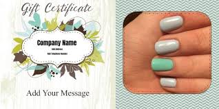 A gift certificate is a prepaid these certificates are getting popularity among consumers because the countless benefits of using gift certificate templates. Nail Salon Gift Certificates Free Nail Salon Gift Certificates Customize Online