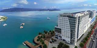 Kota kinabalu sits to the west of the mountain that gave it its name (mount kinabalu) and has a population of over 450,000. Kota Kinabalu Marriott Welcomes Guests To Sabah With Waterfront Charm Marriott News Center