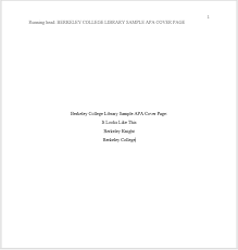 44 For Apa Format Sample Cover Page Resume Format