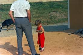 JFK with son John Jr. at the Kennedy family residence in Atoka ...