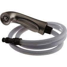 The upgrades with a sprayer were all the kind that has pull down moderately to ensure connection has been made. Delta Pilar Spray Hose And Diverter Assembly In Stainless Rp53880ss The Home Depot
