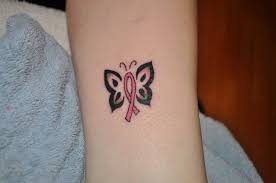 Free tattoo pictures, photo and ideas on images. Maybe With A Grey Ribbon Cancer Ribbon Tattoos Pink Ribbon Tattoos Ribbon Tattoos
