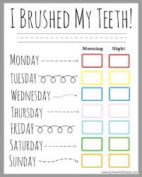 Tooth Brushing Incentive Chart Free Printable Tooth Chart