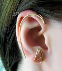 18ga 16ga Ear Cuff For Protruding Ears No Piercing Ear Jacket Piercing Imitation Fake Faux Piercing Helix Ear Manschette Ohrklemme Ohr Clip In 2021 Ear Cuff Ear Piercings Ear