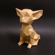 Diy Chihuahua 3d Model Template Papercraft Templates Diy Printables Diy Templates