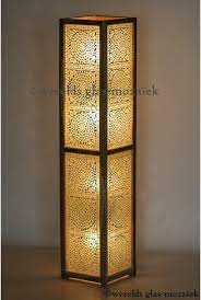 oriental floor lamp 120cm glass mosaic wood white no 2 floor lamp vloerlamp turkse lampen glasmozaiek