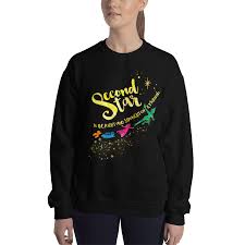 It's the same as having wings! there it is, wendy! Second Star To The Right Peter Pan Sweatshirt Literary Lifestyle Company