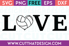 Download Volleyball Love Design 2 Cut That Design