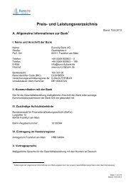 Preise von ausgewählten dienstleistungen für privatkunden und geschäftskunden. Preis Und Leistungsverzeichnis Deutsche Bank